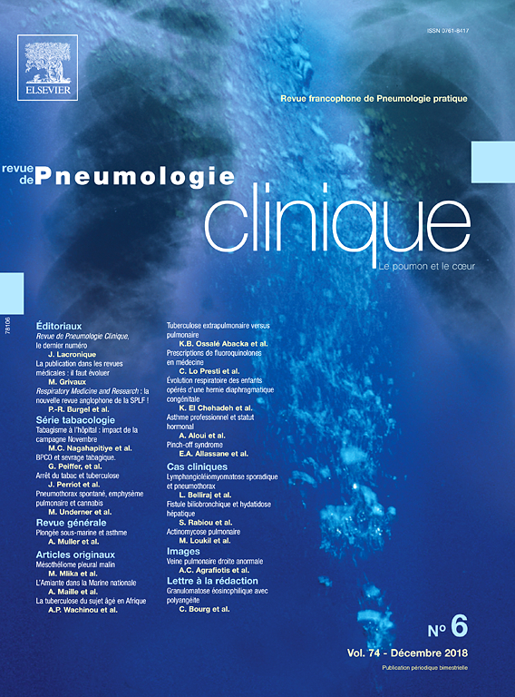 Go to journal home page - Revue de Pneumologie Clinique